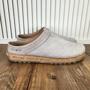 Haflinger Slip On Clogs Womens Size 9 EU 40 Gray Leather Boho Comfort Cork Shoes